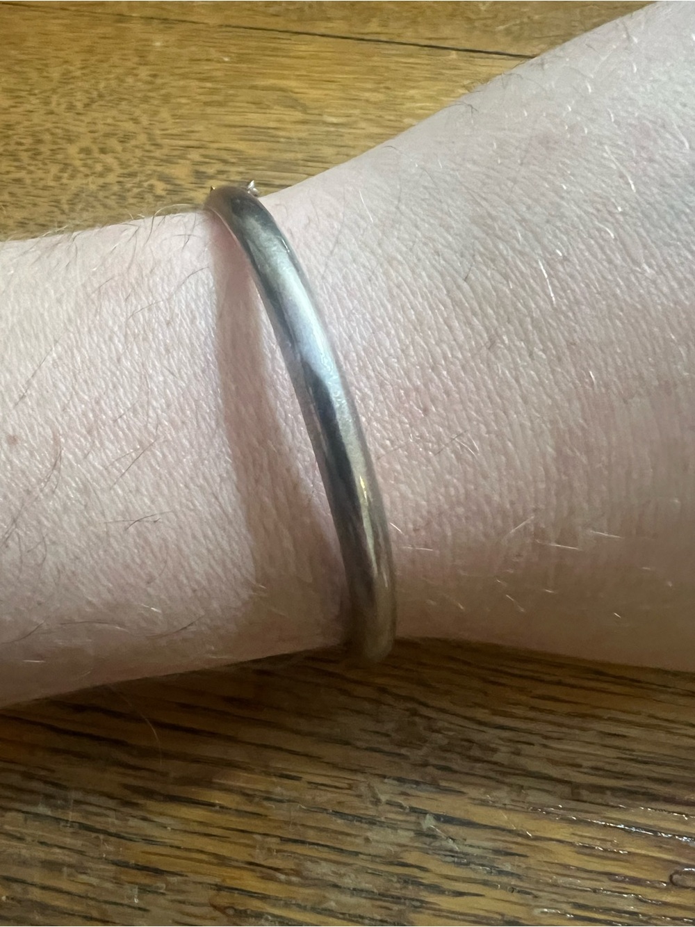 Vintage 925 Sterling Silver Hinged Bangle Bracelet